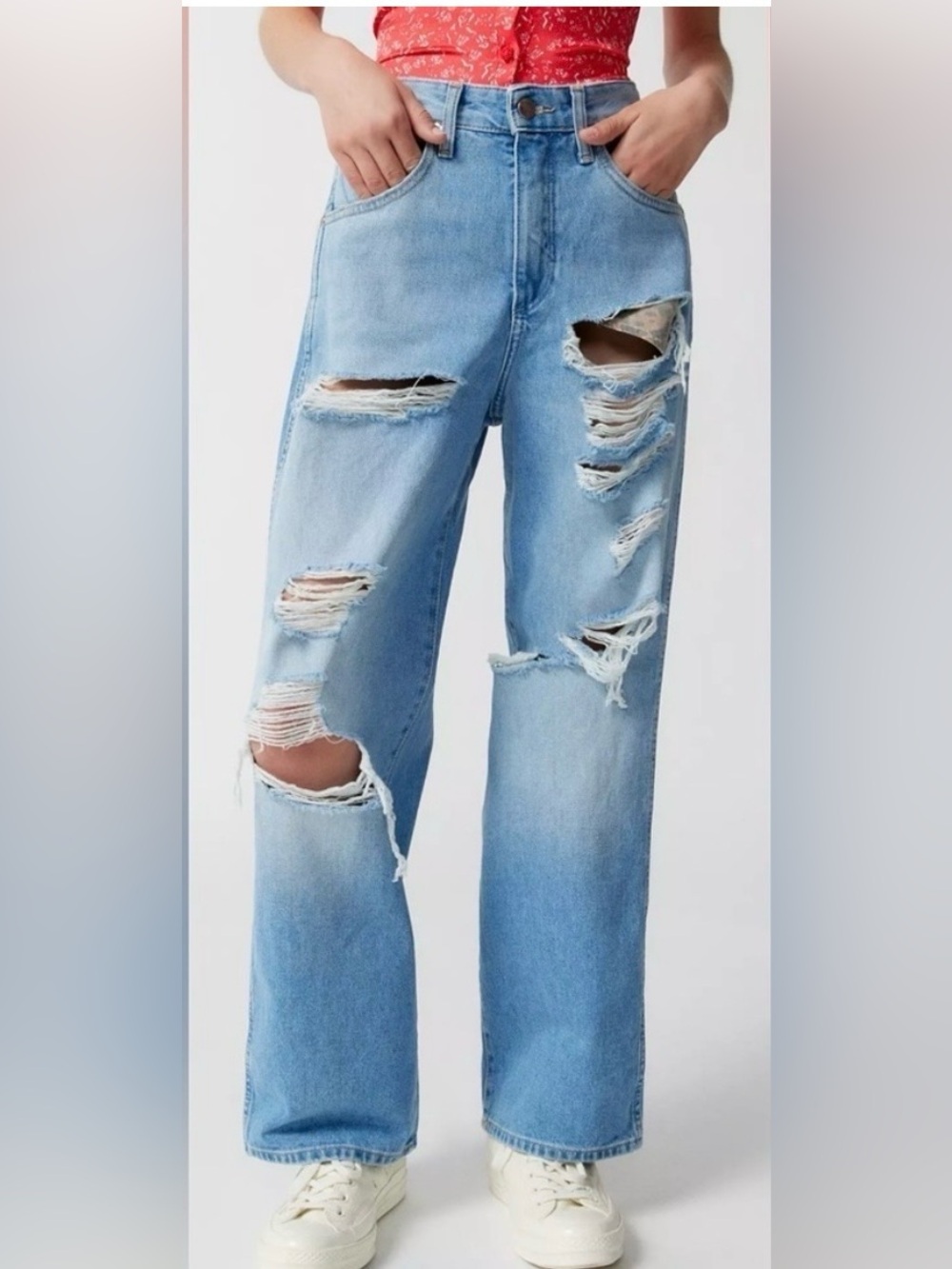 Wrangler x Fender Distressed Relaxed Mom Jeans W29 L28